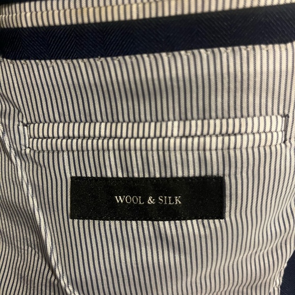 Ermenegildo Zegna Silk and Wool Navy Blazer 50R - Picture 7 of 11